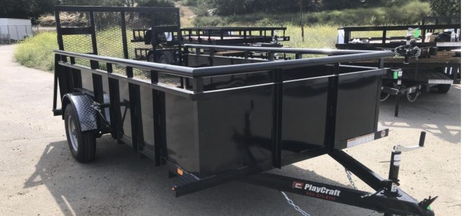 Playcraft 6’x12’ heavy duty utility trailer with full size ramp and spare tire