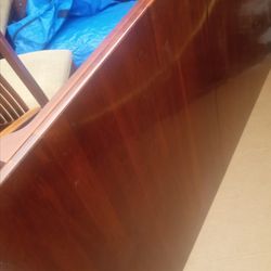 Rectangular table with six chairs