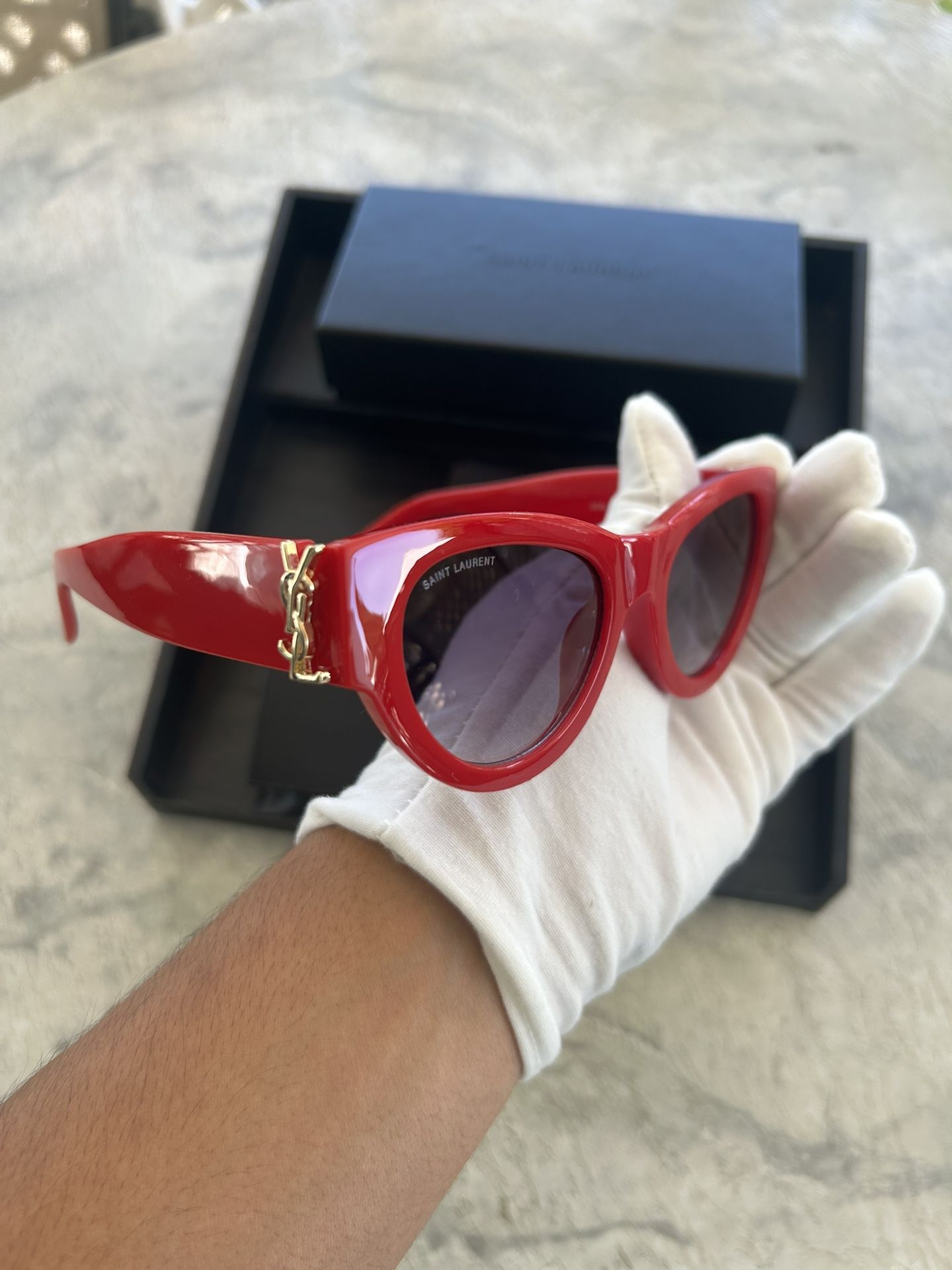 Luxury YSL Red Sunglasses