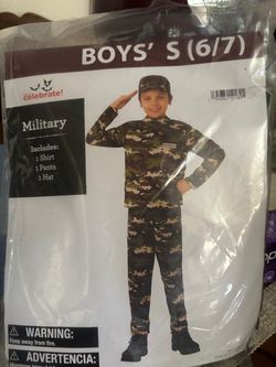New Boys Military Halloween Costume Size 6/7