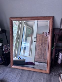 Large oak mirrors