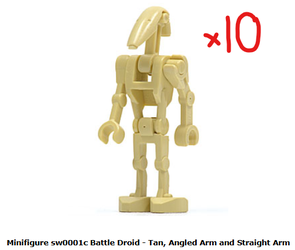 Battle Droid - Tan, Angled Arm and Straight Arm (QUANTITY 10)