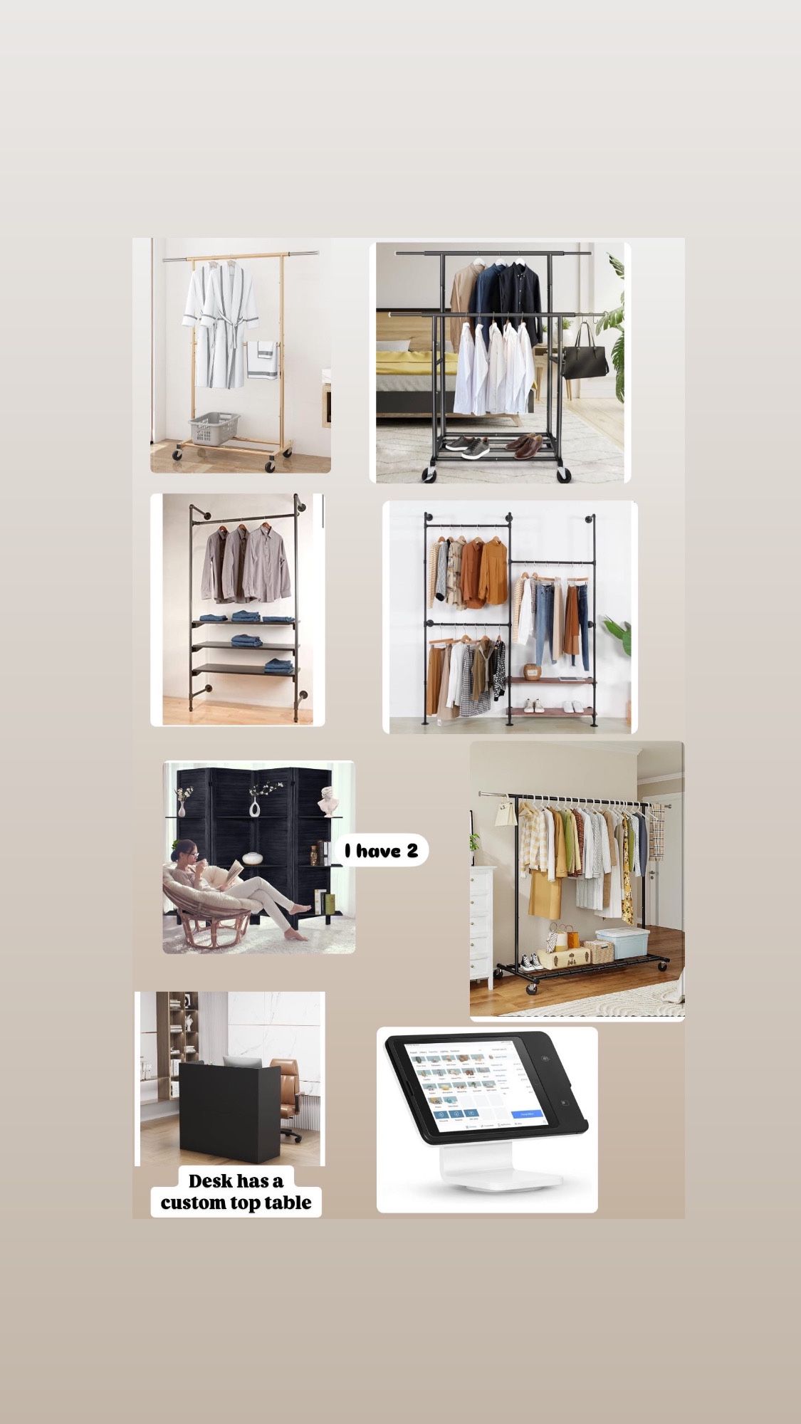 Clothing shop equipment