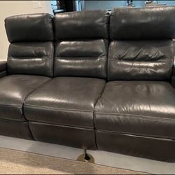 Power Dual Reclining Leather Sofa