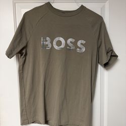 Size medium  light brown Hugo boss shirt
