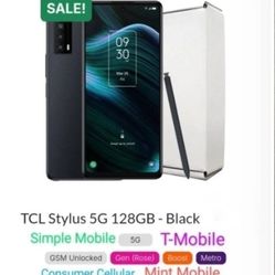 TCL Stylus 5g  128gb (UNLOCKED)