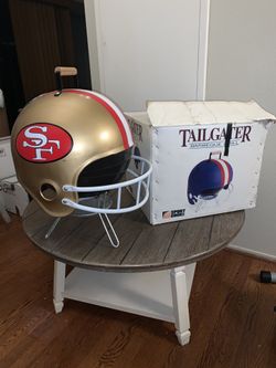 Attention real NINER FANS: check this out , NINER HELMET “tailgater” bbq pit (rare) they don’t make these anymore