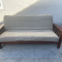 Delivery Available / Wooden Frame Futon 