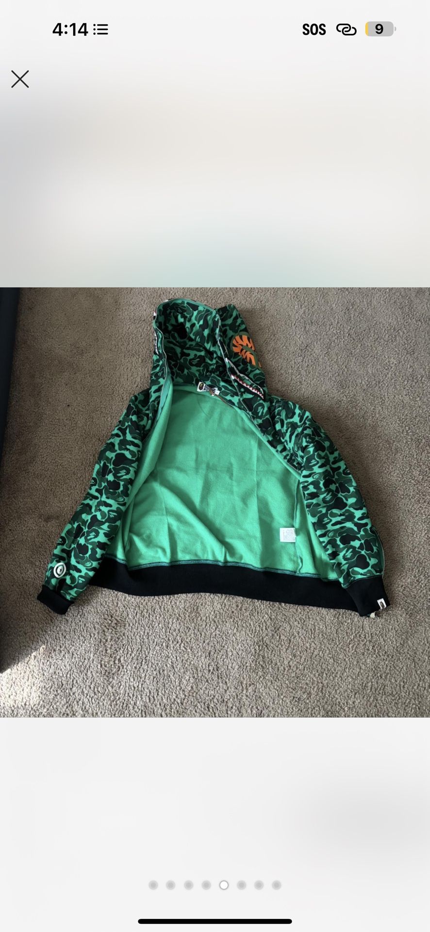 Green bape hoodie BRAND NEW