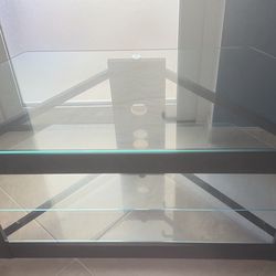 Large glass media table