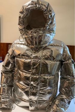Moncler Maya 70th Special Edition Down Jacket Metallic Platinum Silver (Size L)
