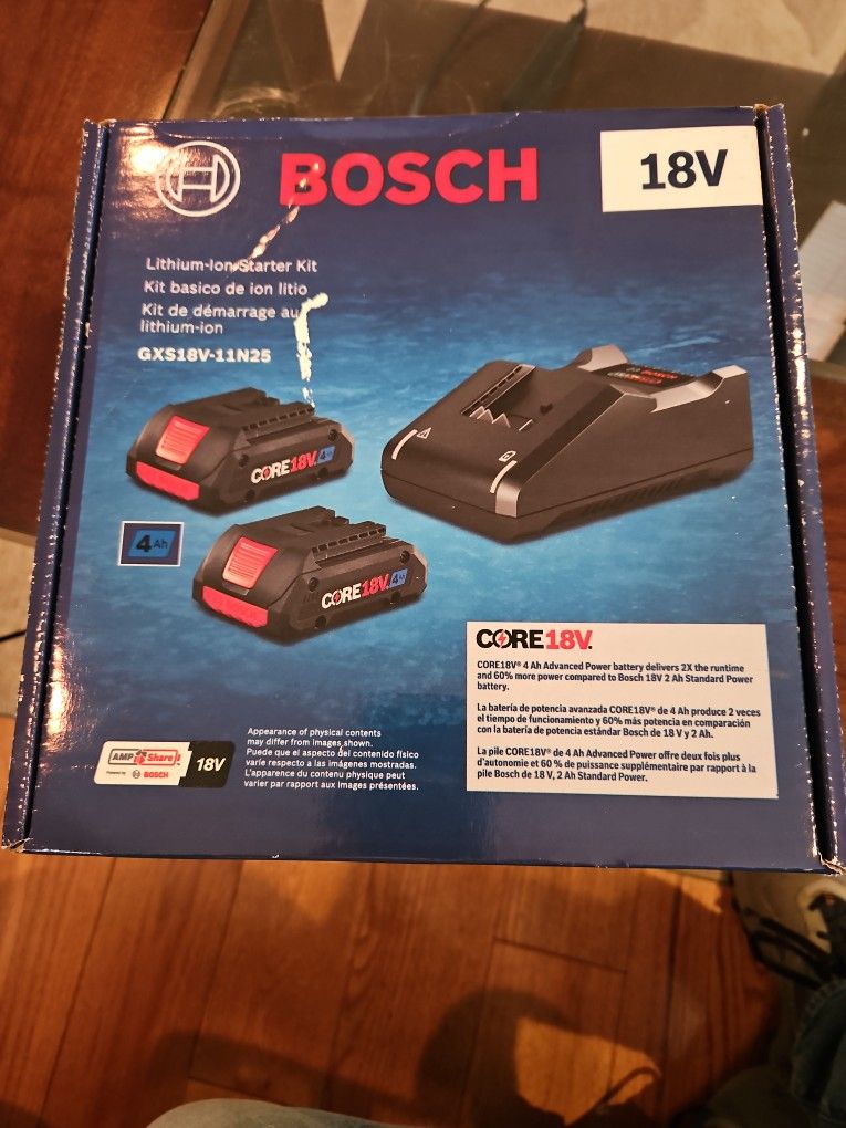 Bosch 2 4ah Battery Kit With Charger - 2 Batteries