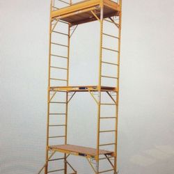 18 ft Scaffolfs with safety rail and outriggers osha- 1150.00