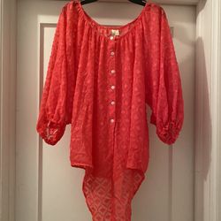 Pink-Salmon Top Size Medium  NEW!