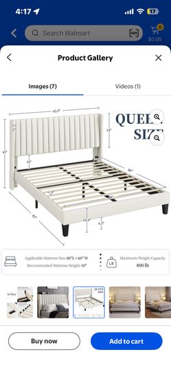 Queen bed frame