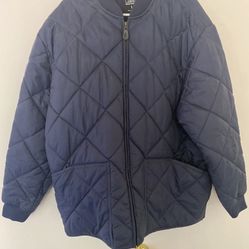 Vintage Men Blue Footlocker Puffer Jacket Large 