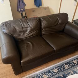 IKEA Leather Loveseat Couch