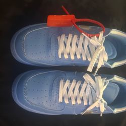 Off White Af1 Blue Size 9.5 Lightly Used 