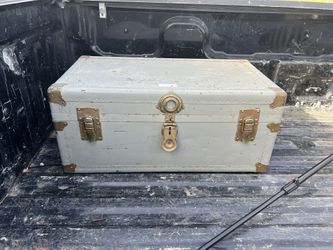 Vintage Army Steamer Trunk