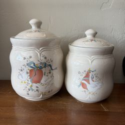 Cottage Core Cookie Jars - Vintage Stoneware Marmalade