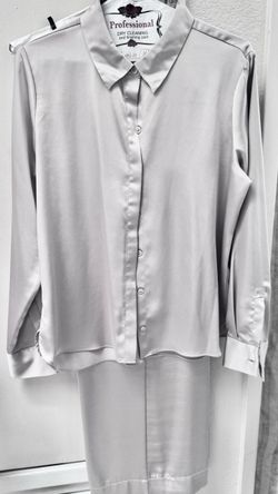 Silky top and pants wide leg