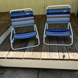 Sand Chairs Ready For The Beach!