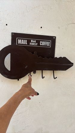 Metal business mail and keys