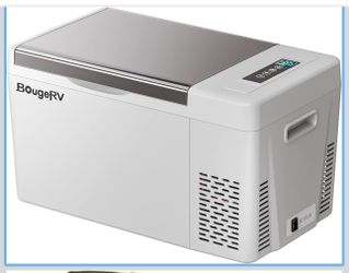BougeRV 12 Volt Refrigerator With 23 Quart Cover, 12V Car Fridge 23 Quart Portable Freezer Compressor Cooler Compressor Freezer, 12/24V DC 110~240V AC