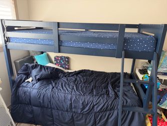 Twin Bunk Bed Navy Blue