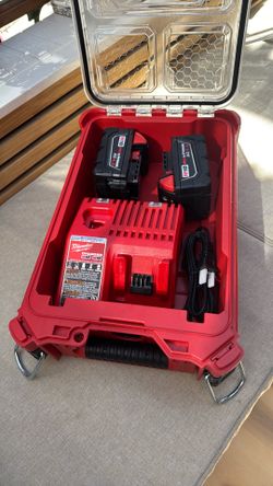Milwaukee M18 2 batteries, Charger and case