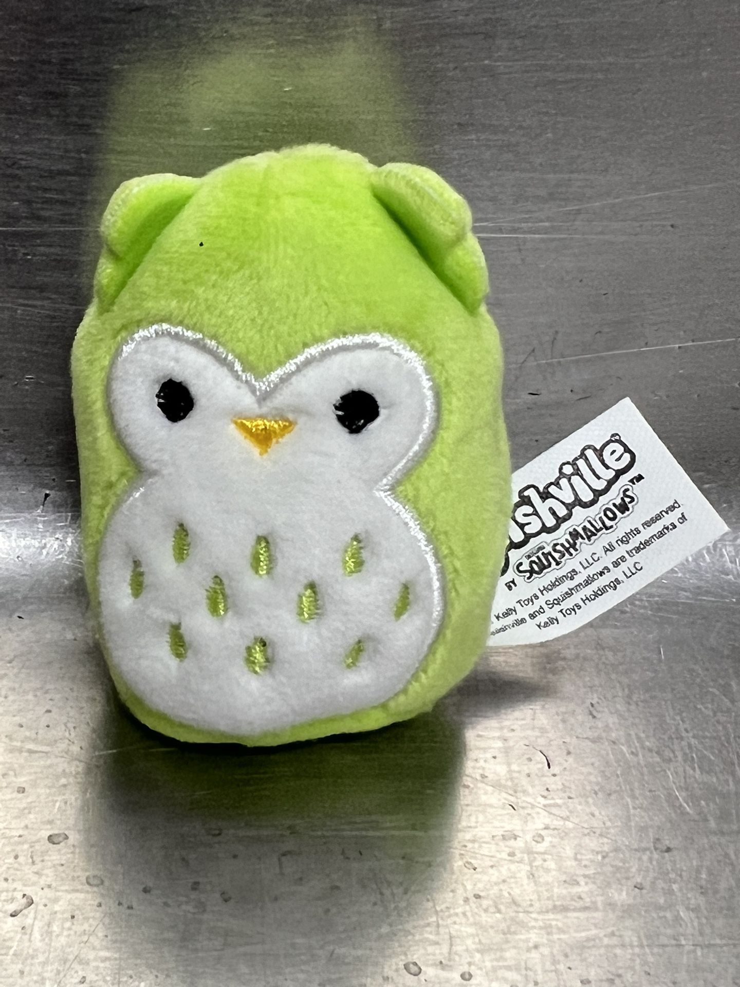 Squishmallows Squishville Owen The Green Owl - 2” - EUC
