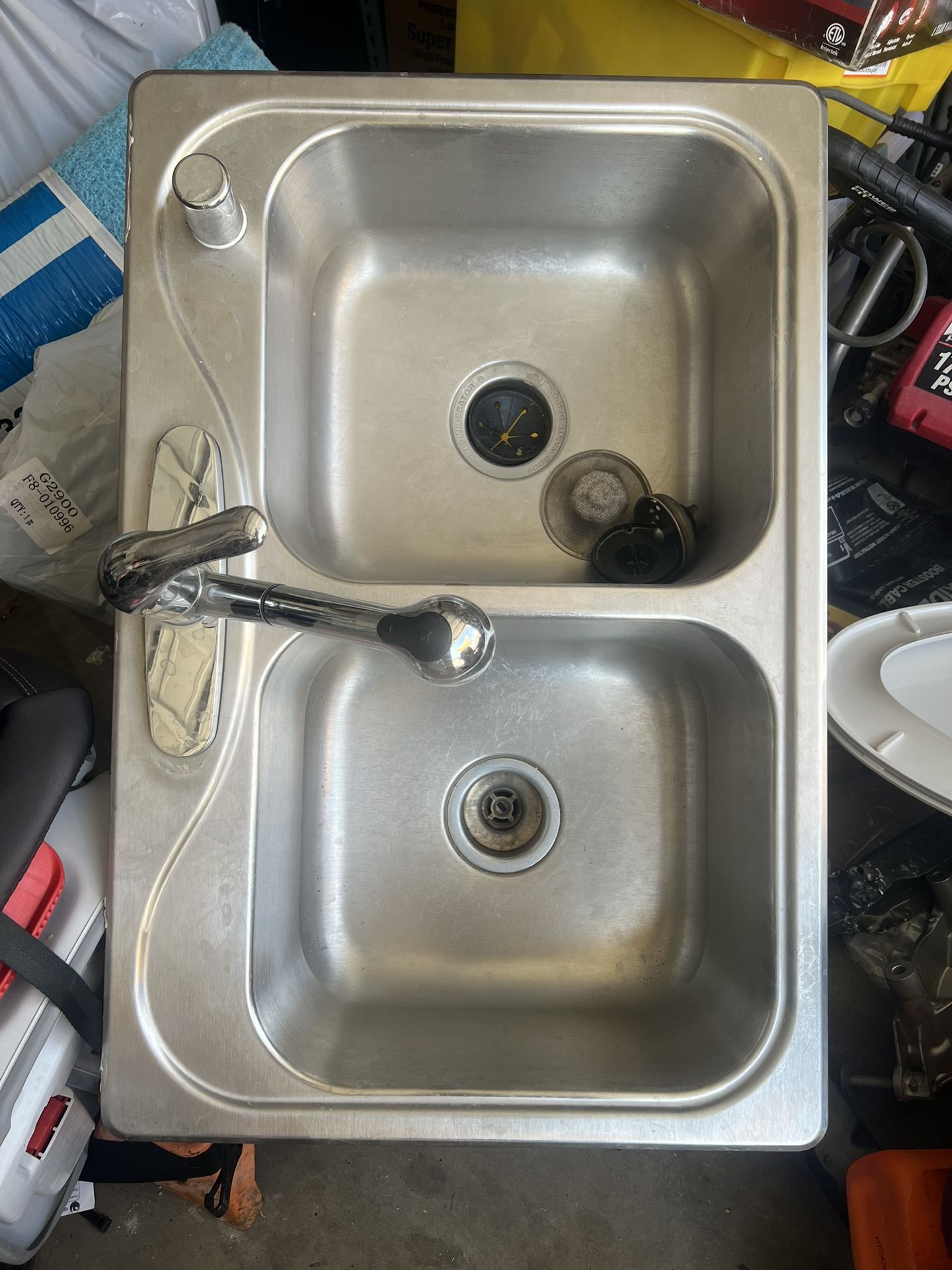 Double wall kitchen sink