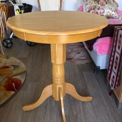 Oak Counter Height Table + 2 Counter Height Stools – Barely Used, $120 OBO