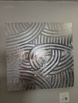 Mosaic mirrored abstract painting