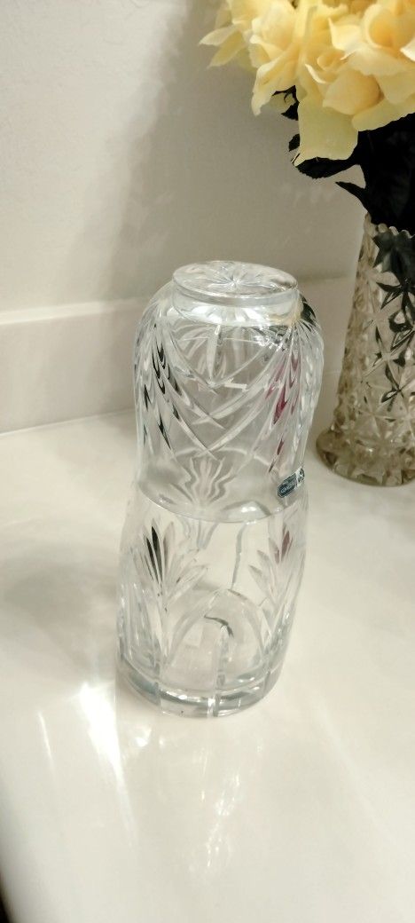 Crystal Glass And Water Top Cup Bottom Holds Water Perfect