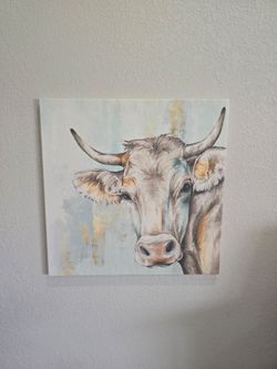 Farmhouse Cow Canvas Wall Art
