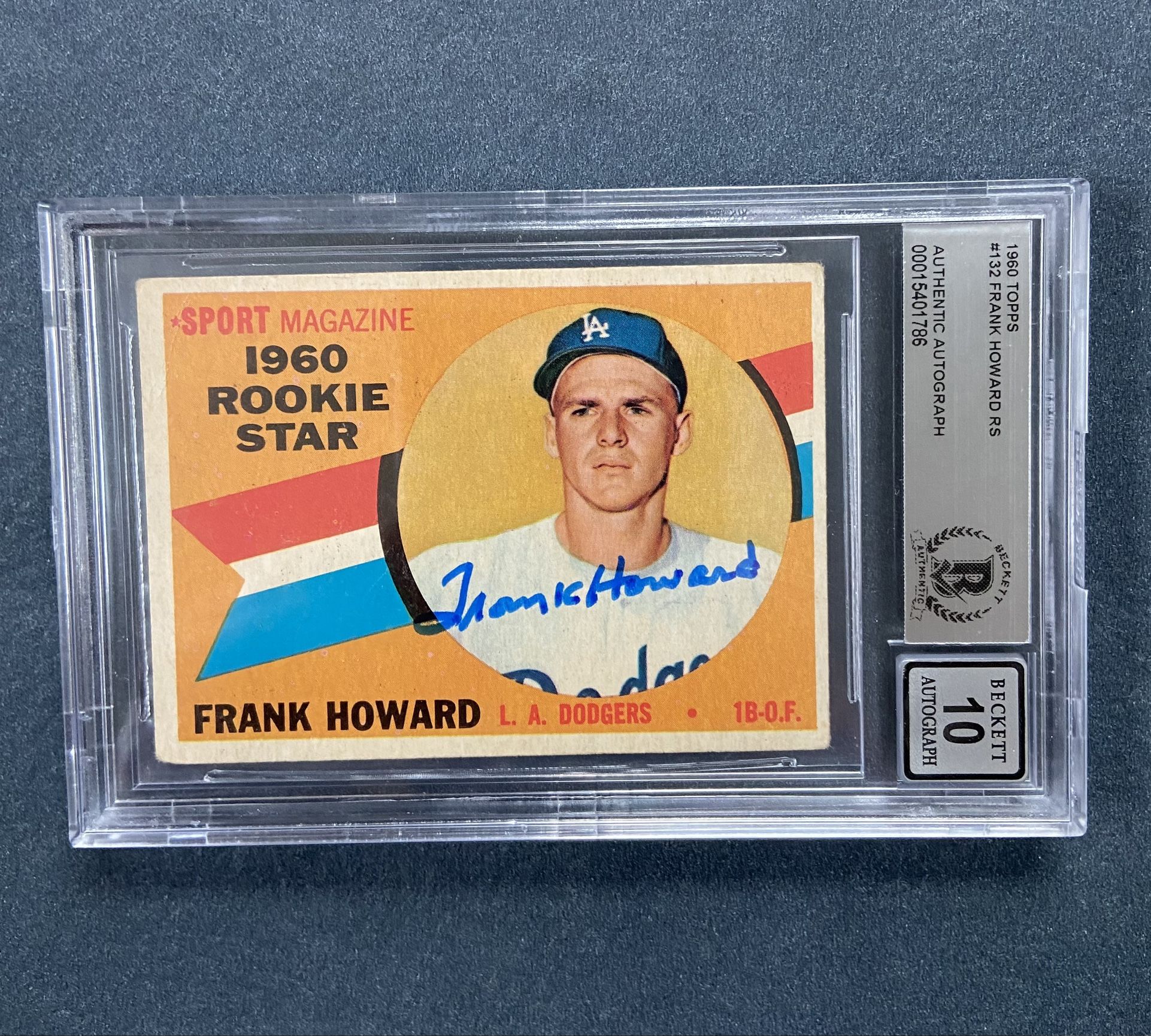 Vintage 1960 Frank Howard Rookie Card Signed. Beckett Authenticated Autograph. Negotiable