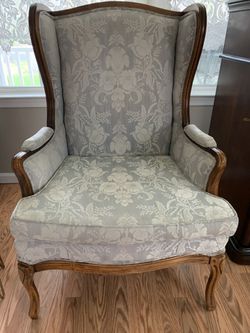 Queen Anne Damask Chair