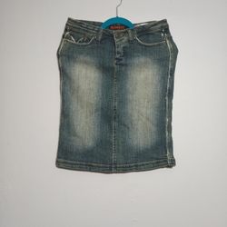 Acid Washed Denim Skirt - Dollhouse Brand Size 7/8