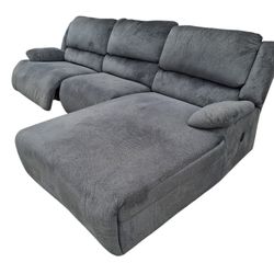 Gray Recliner Sectional Sofa 