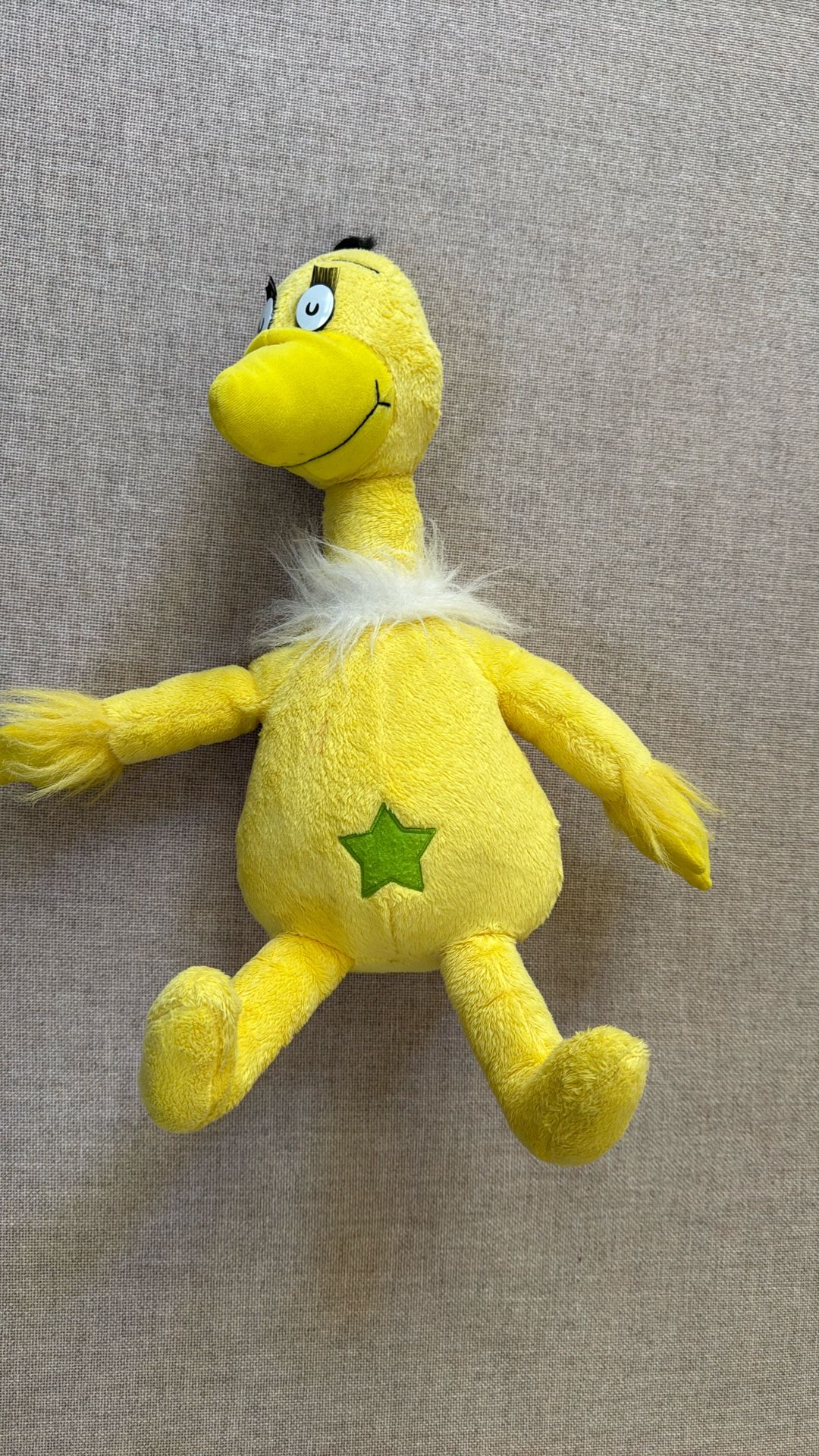 Dr Seuss Sneetches Yellow Green Star Belly Plush 17 Inch Stuffed Animal Toy