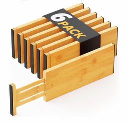 NEW Bamboo Drawer Dividers (6-Pack)