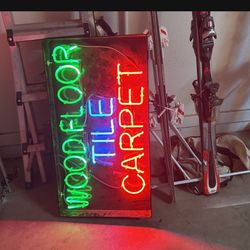 Neon Sign Flooring Store. Real Neon 1800 New 250
