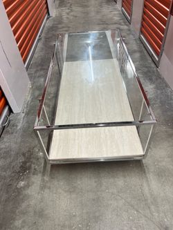 Glass coffee table $75