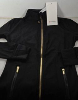 Black Lululemon Jacket Gold Zipper - Size 2