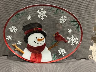 Snowman Christmas Platter
