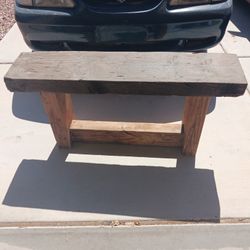 Rustic heavy duty wooden bench / Home Decor stand $90 cash must pick up Broadway and apache buckeye az cash only pls thanks can help load as well slig
