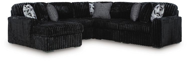 Midnight-Madness Onyx 5-Piece Sectional with Chaise (Online Special Price)