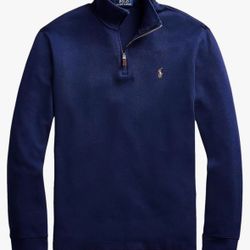 POLO RALPH LAUREN ribbed pullover mens XL BLUE