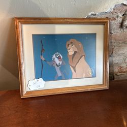 Lion, King, lithograph, Disney, framed and matted